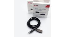 <b><mark><i>NAUJIENA!</i></b></mark> Silikoninis kabelis USB-Micro USB (juodas,1m)